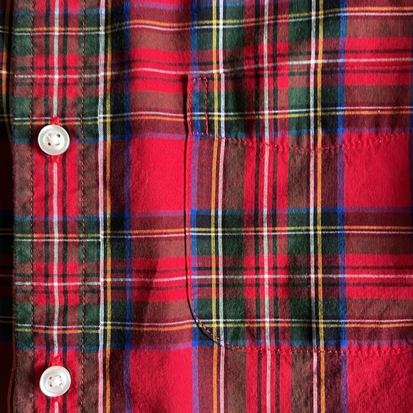 Lands End Classic Plaid button Down Shirt, Size 14-16 - Picture 3 of 4